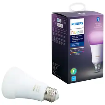 Best Buy Philips Hue A19 Smart Bluetooth LED Light Bulb - White & Colour Ambiance offer