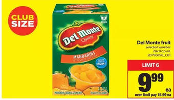 Real Canadian Superstore Del Monte Fruit offer