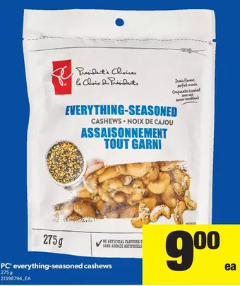 Real Canadian Superstore PC Everything-Seasoned Cashews offer