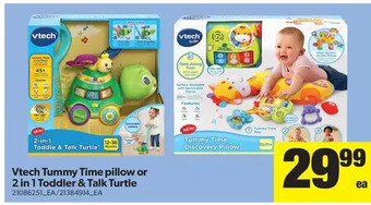 Real Canadian Superstore Vtech Tummy Time Pillow or 2 in 1 Toddler & Talk Turtle offer