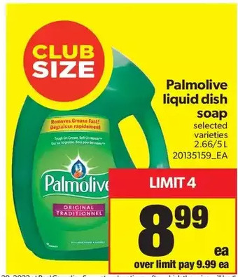 Real Canadian Superstore Palmolive Liquid Dish Soap offer