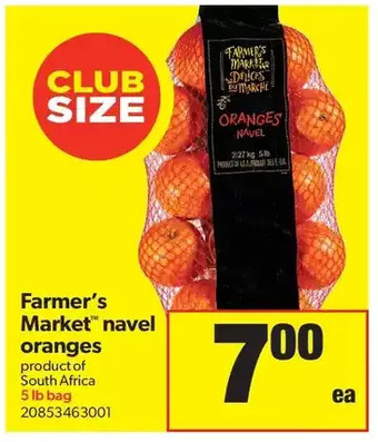 Real Canadian Superstore Farmer's Market Navel Oranges offer