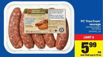 Real Canadian Superstore PC Free From Sausage offer