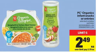 Real Canadian Superstore PC Organics Infant Snacks or Entrées offer