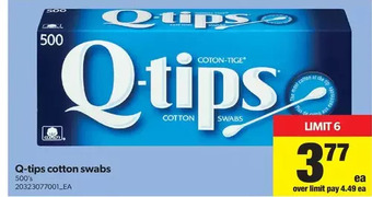 Real Canadian Superstore Q-Tips Cotton Swabs offer