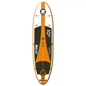 Best Buy Zray Windsurfer Pro 10.5 ft. Inflatable Paddle Board - White/Orange/Black offer