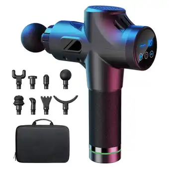 Best Buy Abox P008 Massage Gun,Tissue Percussion Handheld Massager,30 Speeds for Neck Back Shoulder Muscles with 8 Massage Heads offer