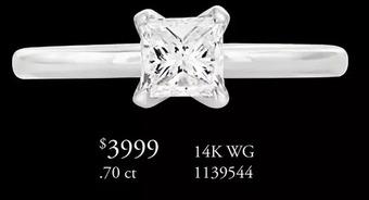 Charm Diamond 14k White Gold Glacier Fire Diamond Ring 0.70ct I1/gh offer