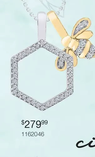 Charm Diamond Sterling Silver & 10k Yellow Gold Diamond Bee Pendant offer