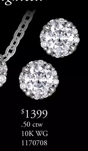 Charm Diamond Glacier Fire 0.50ctw White Gold Studs offer
