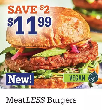M & M Food Market MeatLESS Burgers offer