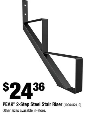 Home Depot Peak 2-Step Steel Stair Riser offer