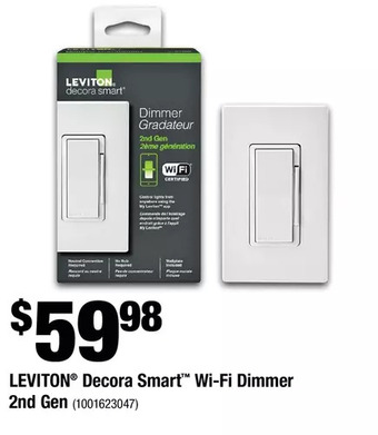 Home Depot Leviton Decora Smart WI-Fi Dimmer 2nd Gen offer