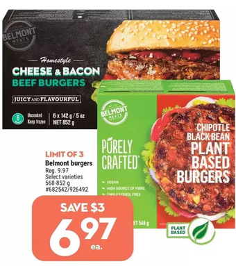 Giant Tiger Belmont Burgers offer