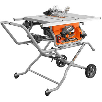 Home Depot Ridgid 10" Portable Table Saw with Folding/Rolling Stand offer