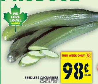 Food Basics Seedless Cucumbers offer