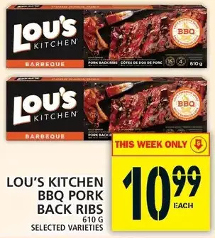 Food Basics Lou's Kitchen BBQ Pork Back Ribs offer