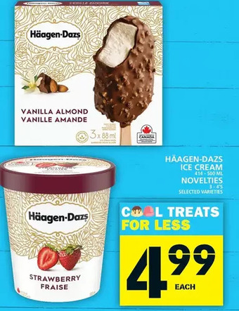Food Basics Haagen-Dazs Ice Cream | Novelties offer