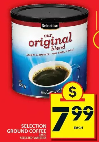 Food Basics Selection Ground Coffee offer