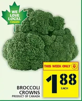 Food Basics Broccoli Crowns offer