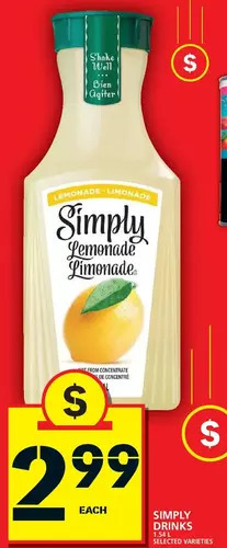 Food Basics Simply Drinks offer