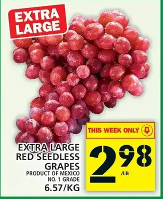 Food Basics Extra Large Red Seedless Grapes offer