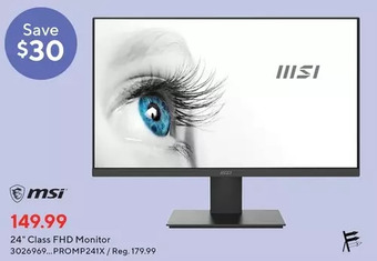 Staples MSI 24" Class FHD Monitor offer