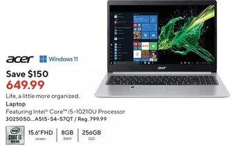 Staples Acer Laptop offer