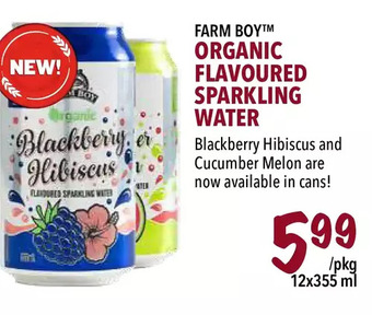 Farm Boy Farm Boy Organic Flavoured Sparkling Water offer
