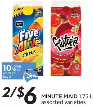 Sobeys Minute Maid offer
