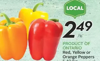 Sobeys Red, Yellow or Orange Peppers offer