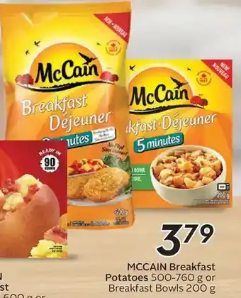 Sobeys MCCAIN Breakfast Potatoes or Breakfast Bowls offer