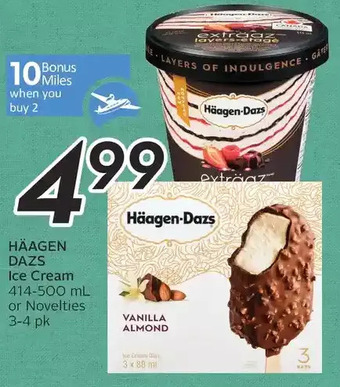 Sobeys Häagen Dazs Ice Cream or Novelties offer