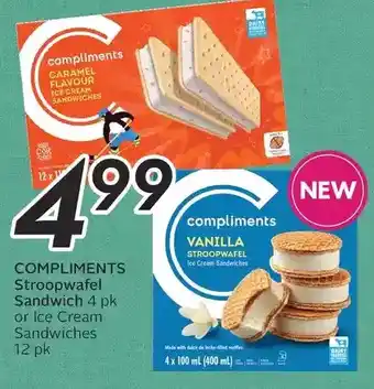 Sobeys Compliments Stroopwafel Sandwich or Ice Cream Sandwiches offer