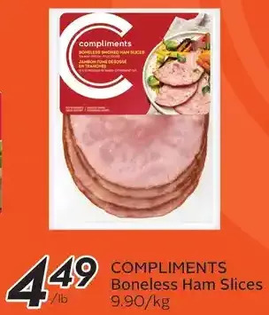 Sobeys Compliments Boneless Ham Slices offer