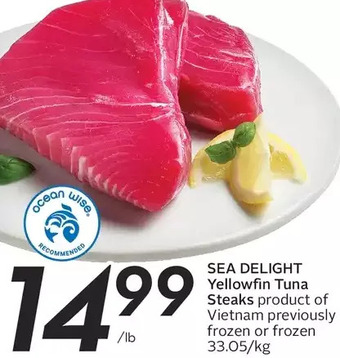 Sobeys Sea Delight Yellowfin Tuna Steaks offer