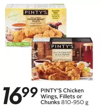 Sobeys Pinty's Chicken Wings, Fillets or Chunks offer