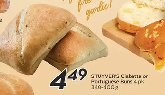Sobeys Stuyver's Ciabatta or Portuguese Buns offer