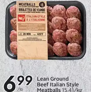 Sobeys Lean Ground Beef Italian Style Meatballs offer