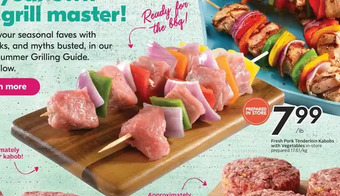 Sobeys Fresh Pork Tenderloin Kabobs with Vegetables offer