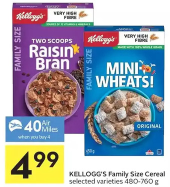 Foodland Kellogg's Family Size Cereal offer