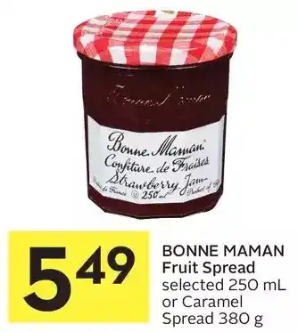 Foodland Bonne Maman Fruit Spread or Caramel Spread offer