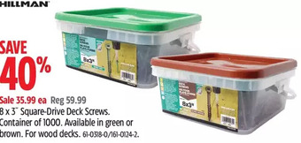 Canadian Tire Hillman 8 X 3" Square-Drive Deck Screws offer