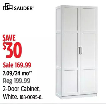 Canadian Tire Sauder 2-Door Cabinet, White offer