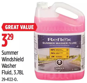 Canadian Tire Summer Windshield Washer Fluid offer