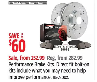 Canadian Tire Powerstop Performance Brake Kits offer