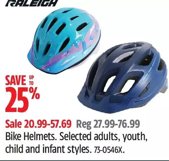 Canadian Tire Raleigh Bike Helmets offer