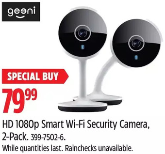 Canadian Tire Geeni HD 1080P Smart Wi-Fi Security Camera offer