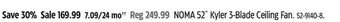 Canadian Tire Noma 52" Kyler 3-Blade Ceiling Fan offer
