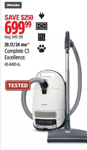 Canadian Tire Miele Complete C3 Excellence Canister Vacuums offer